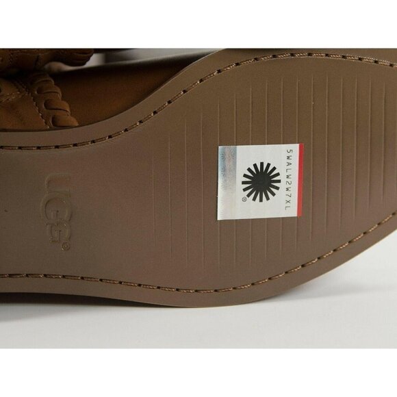 UGG Caramel Leather Gracen Whipstitch Tall Boots 6 - Picture 9 of 9